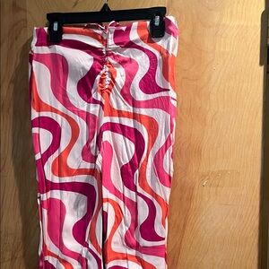 Zara Pink and Orange Swirl Pants
